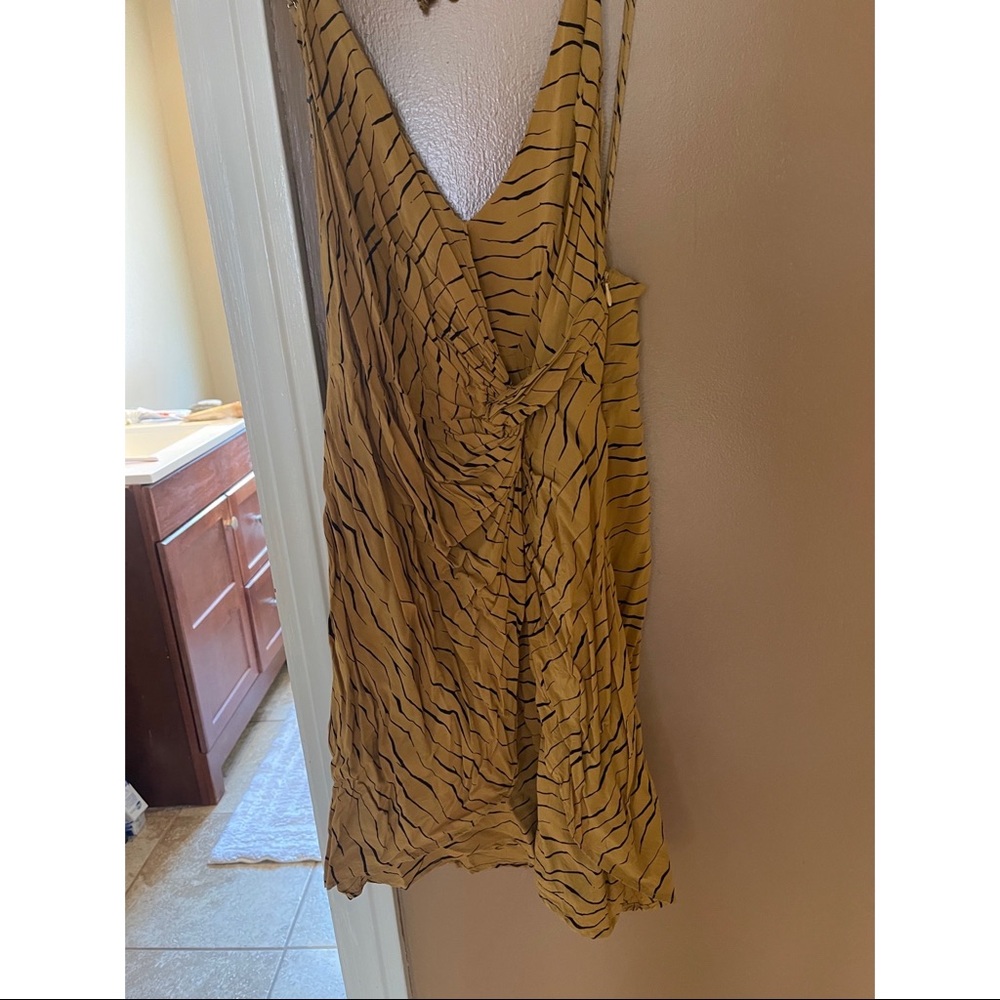 Tan animal print dress